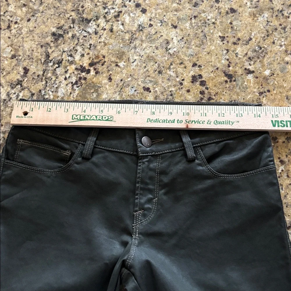 Etienne Marcel Jeans Zip Ankle Dark‎ Green Coated EM7017 Like New